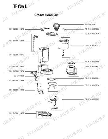 Схема №1 FG320056/9Q0 с изображением Микротермостат для электрокофеварки Seb FS-9100027325