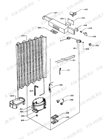 Взрыв-схема холодильника Electrolux ER3164D - Схема узла Cooling system 017