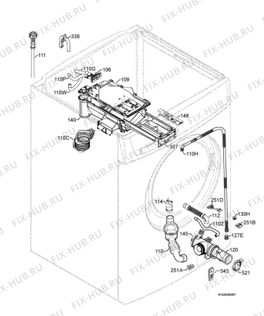 Взрыв-схема стиральной машины Zanussi Electrolux ZWD14581S - Схема узла Hydraulic System 272