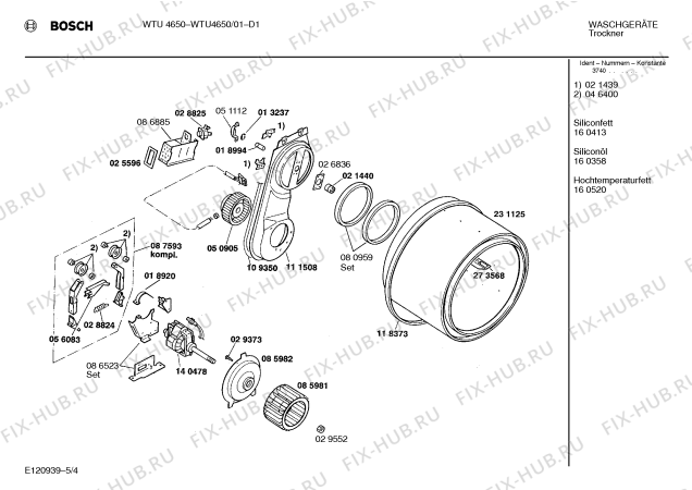 Схема №3 WTU4650 с изображением Панель для сушилки Bosch 00285511