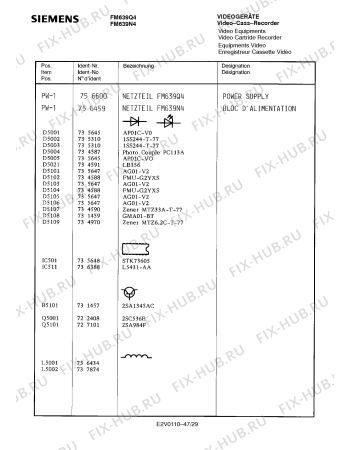 Схема №41 FM639Q4 с изображением Инструкция по эксплуатации для видеотехники Siemens 00530629