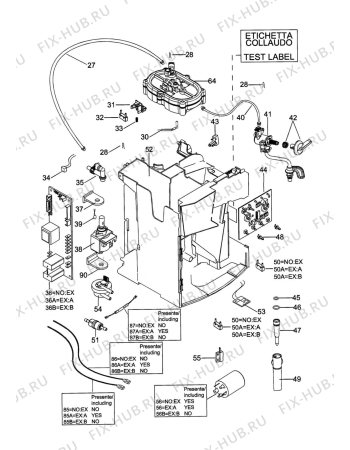 Взрыв-схема кофеварки (кофемашины) DELONGHI MAGNIFICA  EAM3000.B - Схема узла 2