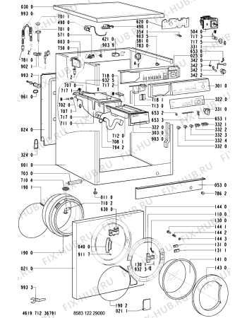 Схема №2 WA 3570/WS-F с изображением Декоративная панель для стиральной машины Whirlpool 481245219582