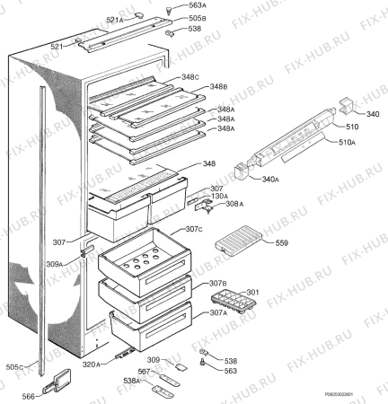 Схема №1 ERO2926 с изображением Контейнер для холодильной камеры Electrolux 2247069285