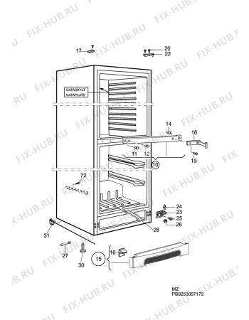 Взрыв-схема холодильника Electrolux EN3500AHW - Схема узла C10 Cabinet