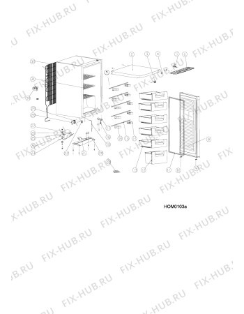 Схема №1 WV1500W (F094098) с изображением Запчасть для холодильника Indesit C00385793
