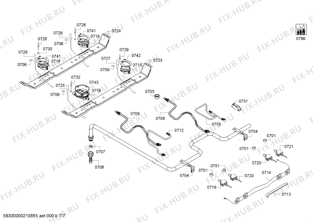 Схема №5 HXR39IH20Y с изображением Ручка выбора температуры для духового шкафа Bosch 10007965