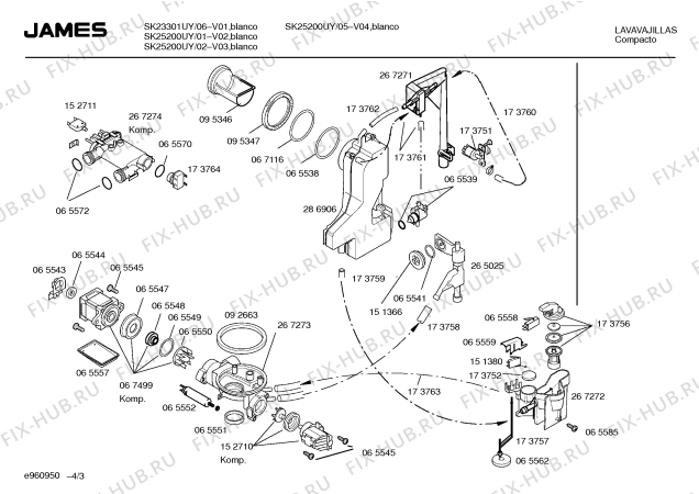 Схема №4 SK23301UY с изображением Инструкция по эксплуатации для посудомоечной машины Bosch 00528667