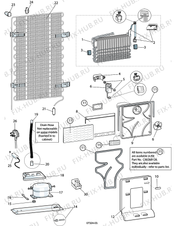Взрыв-схема холодильника Indesit BAN144NFUK0 (F035386) - Схема узла