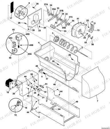 Взрыв-схема холодильника Frigidaire GPSZ28V9CS7 - Схема узла Ice container