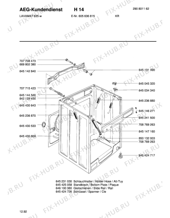 Взрыв-схема стиральной машины Aeg LAV635 - Схема узла Housing 001