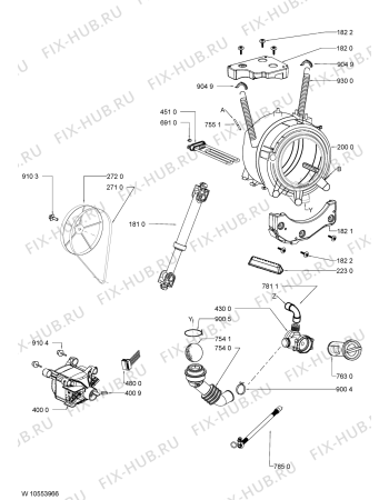Схема №2 AWOE92025 (F091387) с изображением Инструкция по обслуживанию для стиралки Indesit C00366803