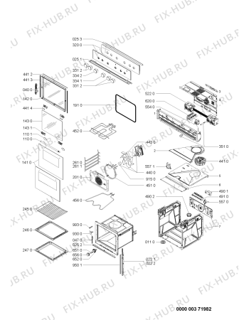 Схема №1 BLZ  7200/IN с изображением Переключатель для плиты (духовки) Whirlpool 481241279368