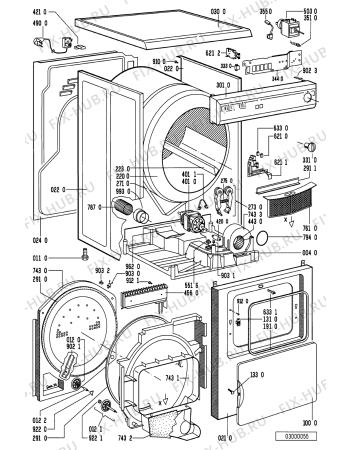 Схема №1 AWZ 351 с изображением Обшивка для стиральной машины Whirlpool 481245219462