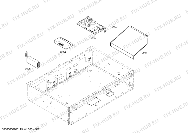 Схема №5 PDR366ZS с изображением Панель управления для плиты (духовки) Bosch 00489177