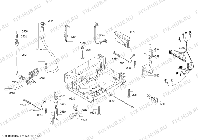 Схема №5 JS03IN52 с изображением Кнопка для посудомойки Bosch 00616734