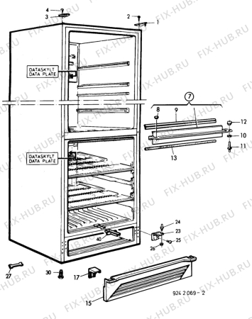 Взрыв-схема холодильника Atlas KF351-2 - Схема узла C10 Cabinet