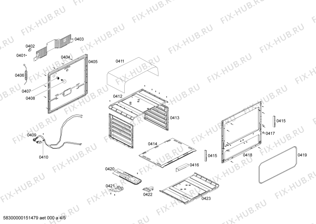 Схема №5 FG102P13SC с изображением Декоративная панель для электропечи Bosch 00681741