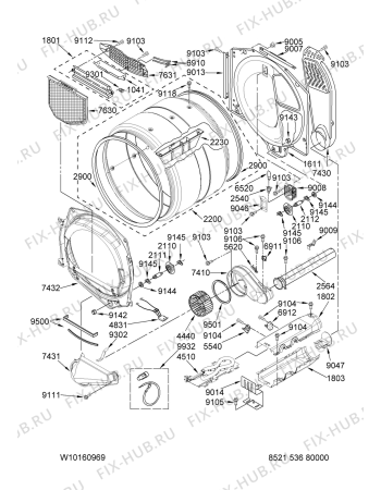 Схема №3 MEDZ600TW1 с изображением Двигатель (мотор) для электросушки Whirlpool 480112101072