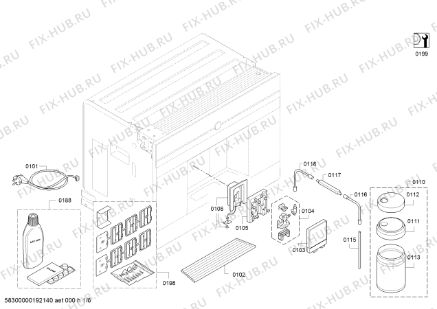 Схема №4 CT636LEW1 iQ700 с изображением Панель управления для электрокофемашины Siemens 11006259