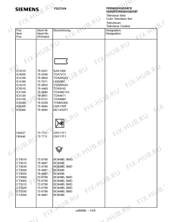 Схема №10 FS247V6 с изображением Защитное сопротивление для жк-телевизора Siemens 00792754