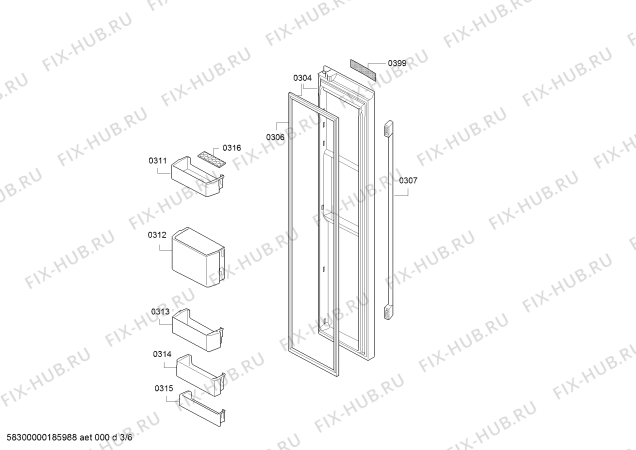 Схема №4 KA7902I30, Side by side с изображением Модуль для холодильника Bosch 12004945