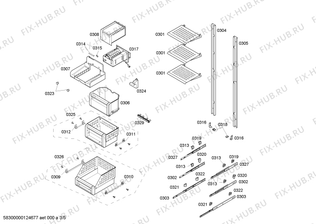 Схема №5 FID18P30 с изображением Противень для холодильника Bosch 00661259