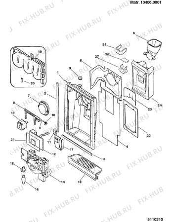 Схема №8 XRA600NF (F025219) с изображением Всякое для холодильника Indesit C00081409