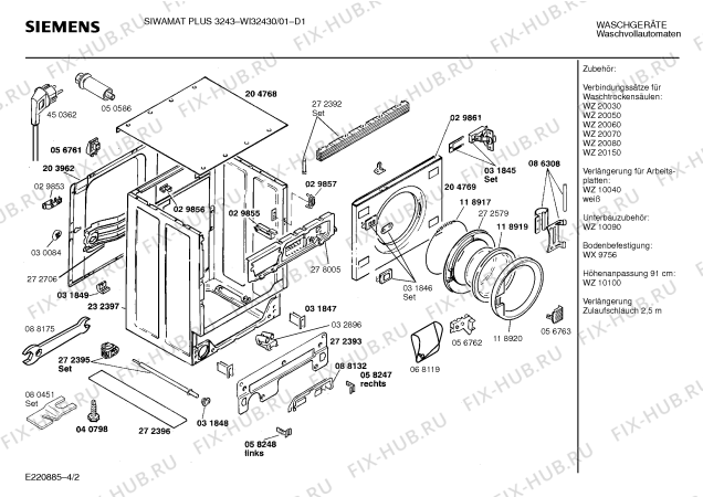 Схема №4 WI32430 SIWAMAT PLUS 3243 с изображением Программная индикация для стиральной машины Siemens 00150176