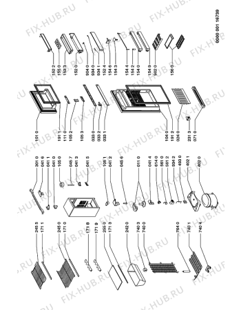 Схема №1 ARB 548/G/R с изображением Полка для холодильника Whirlpool 481945868119