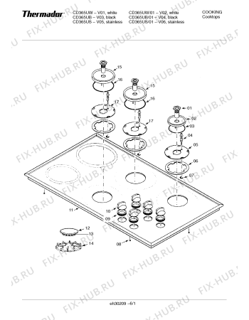 Схема №4 CD365US с изображением Труба для электропечи Bosch 00367512