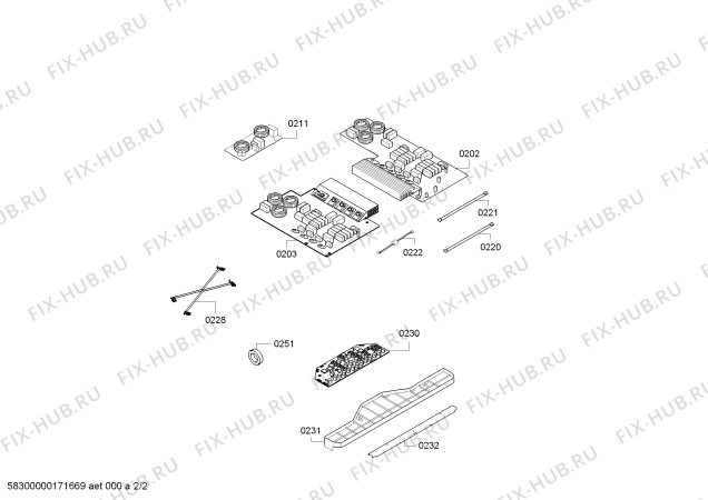 Взрыв-схема плиты (духовки) Bosch PIM851F17E IH6.1- Standard - Схема узла 02