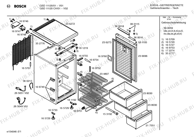 Схема №2 GSD11120CH с изображением Емкость для заморозки для холодильной камеры Bosch 00217551