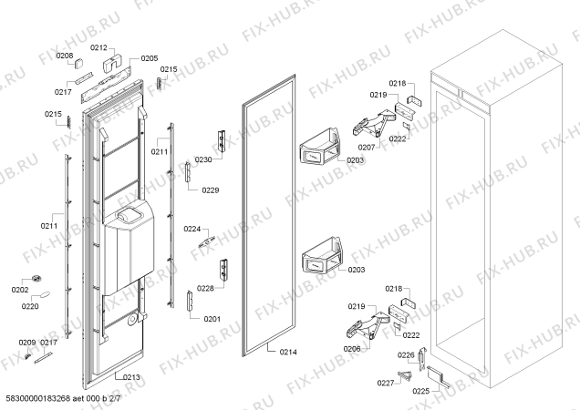 Схема №7 FI24DP32 с изображением Инвертор для холодильника Siemens 12019216