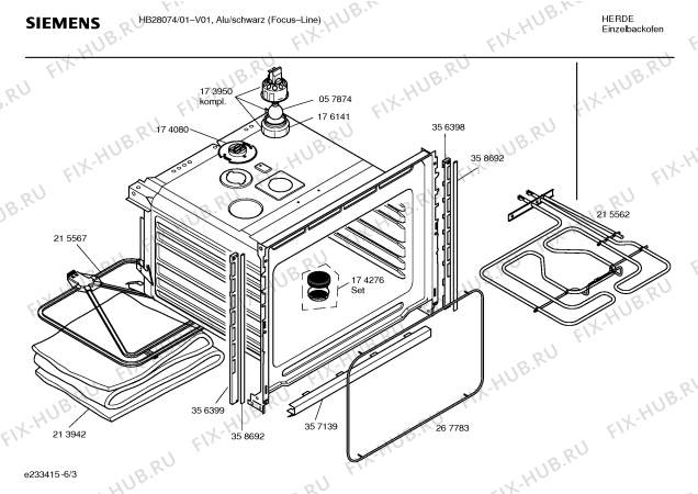 Схема №6 HB28074 с изображением Инструкция по эксплуатации для духового шкафа Siemens 00526670