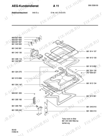 Взрыв-схема плиты (духовки) Aeg COMPETENCE 540E-S - Схема узла Section4