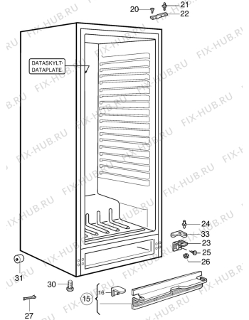 Взрыв-схема холодильника Zanussi KS352 - Схема узла C10 Cabinet