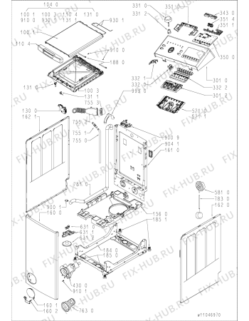Схема №1 WMTG723HEU (F087743) с изображением Руководство для стиральной машины Indesit C00519199