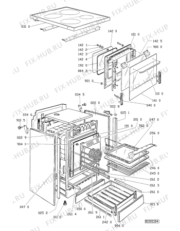 Схема №2 SMZK 4640 IX с изображением Клавиша для плиты (духовки) Whirlpool 481941129673