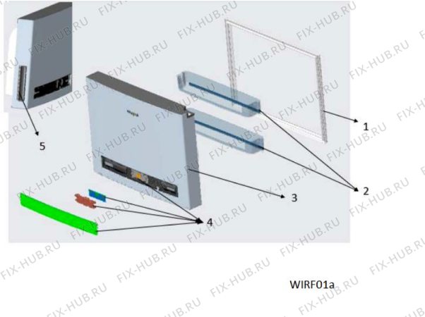 Схема №6 WTE1752RSS с изображением Полка для холодильной камеры Whirlpool 488000543239