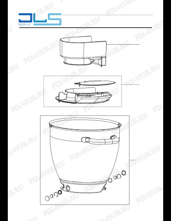 Взрыв-схема кухонного комбайна KENWOOD KCC9040S - Cooking Chef - Схема узла 3