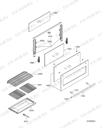 Взрыв-схема плиты (духовки) Ikea 801.822.99 - Схема узла