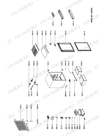 Схема №1 FR 166 SE с изображением Поверхность для холодильной камеры Whirlpool 481245858358