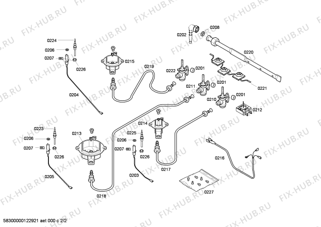 Взрыв-схема плиты (духовки) Bosch NMT635RTR - Схема узла 02