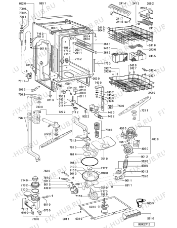 Схема №2 ADG 4966 M с изображением Панель для электропосудомоечной машины Whirlpool 481245371584