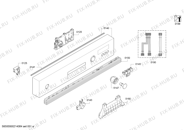 Схема №6 BMA6250EG BMA6250EG A+ с изображением Панель управления для электропосудомоечной машины Bosch 11005508