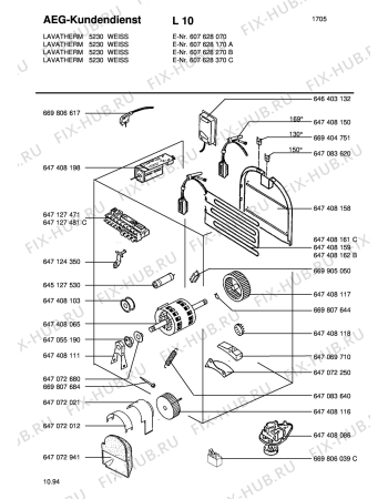 Взрыв-схема стиральной машины Aeg LTH5230W EU - Схема узла Section4