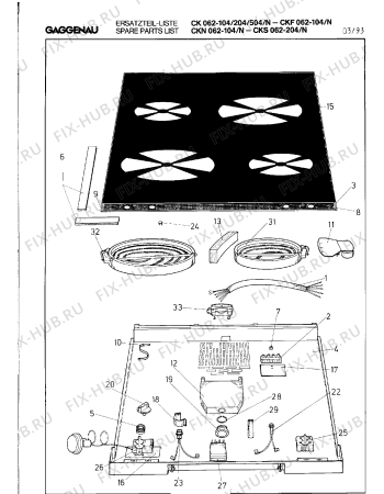 Схема №3 CKN062104 с изображением Энергорегулятор для плиты (духовки) Bosch 00156400