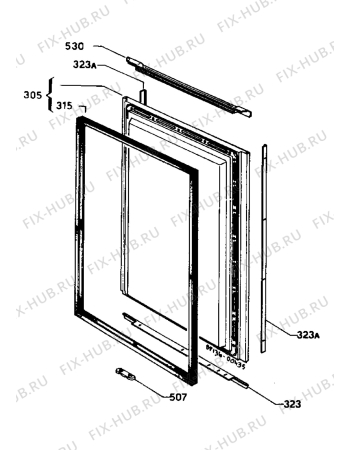 Взрыв-схема холодильника Zanussi ZPL6120F - Схема узла Door 003