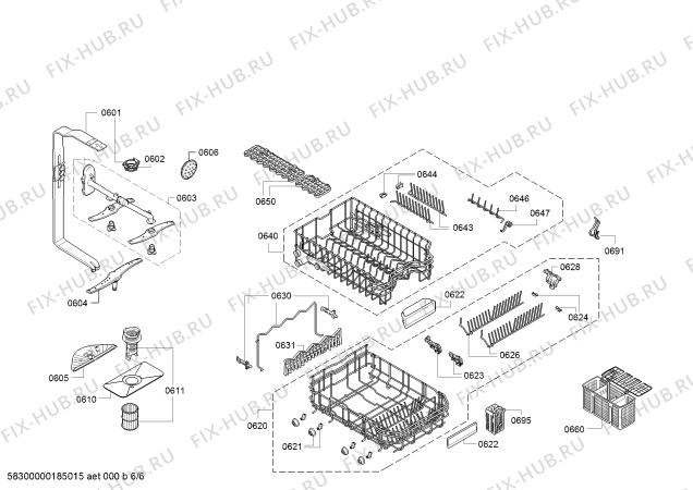Схема №3 SR53E550TI с изображением Силовой модуль запрограммированный для посудомоечной машины Siemens 00755344